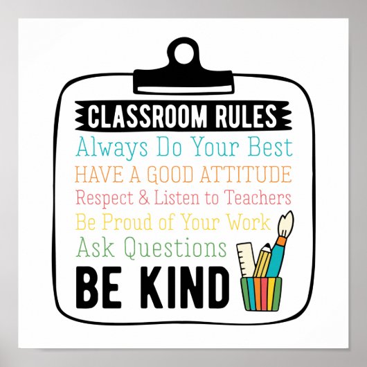 Classroom Rules Poster (Voorkant)