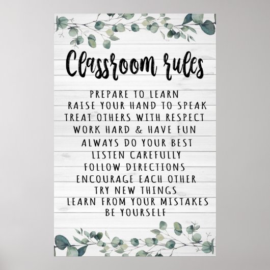 Classroom Rules Poster (Voorkant)
