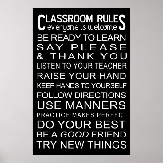 Classroom Rules Poster (Voorkant)