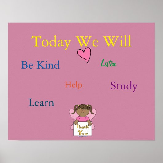 Classroom Rules poster (Voorkant)