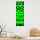Classroom Rules Poster (Linggroen), 12 x 36 inch (Keuken)