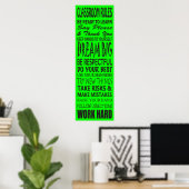 Classroom Rules Poster (Linggroen), 12 x 36 inch (Thuiskantoor)