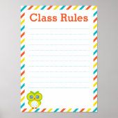 Classroom Rules Poster - Owl Thema (Voorkant)