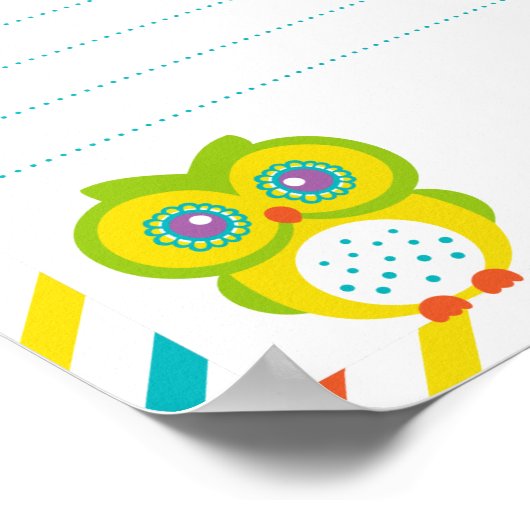 Classroom Rules Poster - Owl Thema (Hoek)