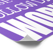 Classroom Rules Poster (Paars), 12 x 36 inch (Hoek)