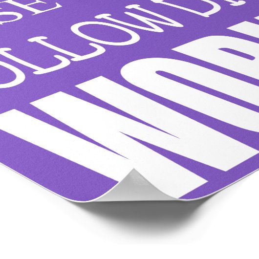 Classroom Rules Poster (Paars), 12 x 36 inch (Hoek)