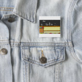 Classroom-scène Vierkante Button 5,1 Cm (In situ)