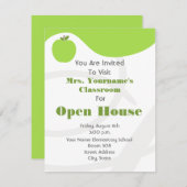 Classroom/School Open House — Green Apple Kaart (Voorkant / Achterkant)