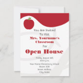 Classroom/School Open House — Red Apple Kaart (Voorkant)