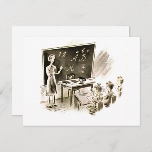 Classroom Sketch Briefkaart (Voorkant / Achterkant)