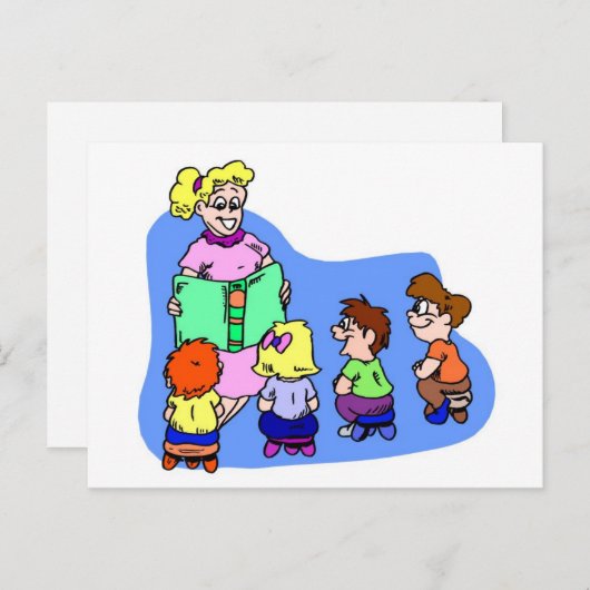 Classroom Storytime Briefkaart (Voorkant / Achterkant)