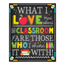 Classroom Teacher School Decor Sign Poster