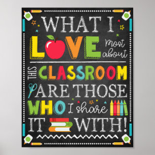 Classroom Teacher School Decor Sign Poster