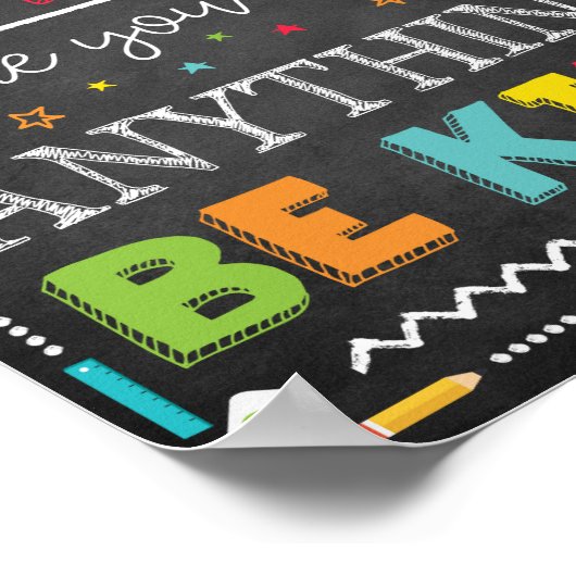 Classroom Teacher School Decor Wees vriendelijk te Poster (Hoek)