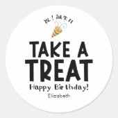 Classroom Treat Birthday Party Popper Simple Ronde Sticker (Voorkant)