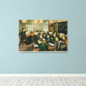 Classroom-Uitzicht van een Chinees primair publiek Canvas Afdruk (Insitu (Houten vloer))