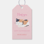 Classroom Valentijn Calico Cat Gift Labels Cadeaulabel (Voorkant)