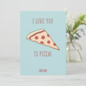 Classroom Valentijn Love You Pizza Kaart (Staand voorkant)