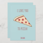Classroom Valentijn Love You Pizza Kaart (Voorkant / Achterkant)