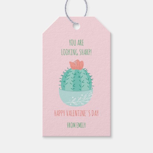 Classroom Valentijn Succulent Cactus Gift Labels Cadeaulabel (Voorkant)