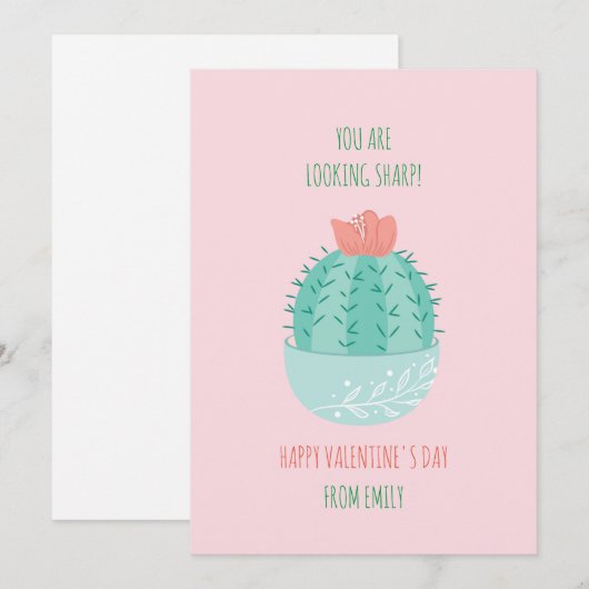 Classroom Valentijn Succulent Cactus Kaart (Voorkant / Achterkant)