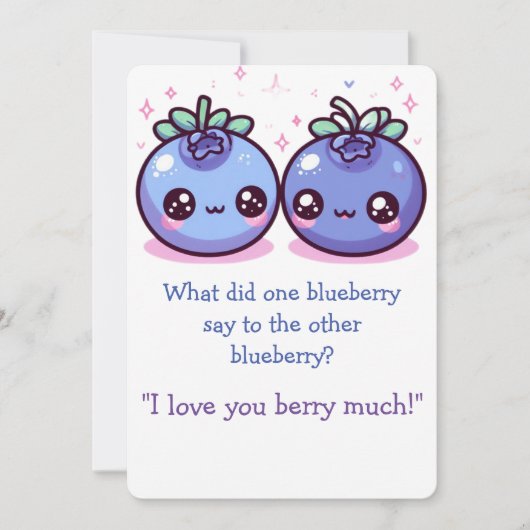 Classroom Valentijns Blueberry plezier! Feestdagenkaart (Voorkant)