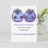 Classroom Valentijns Blueberry plezier! Feestdagenkaart (Staand voorkant)