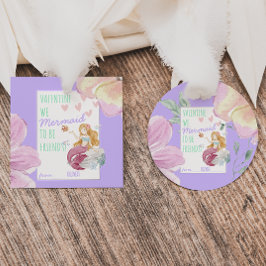 Classroom Valentijns gepersonaliseerde zeemeermin Bedankjes Labels