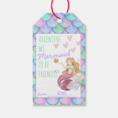 Classroom Valentijns gepersonaliseerde zeemeermin Cadeaulabel (Voorkant)