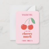 Classroom Valentijnsdag Cherry Much Card Notitiekaartje (Voorkant)