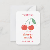 Classroom Valentijnsdag Cherry Much Card Notitiekaartje (Voorkant)