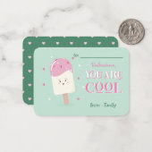 Classroom Valentijnsdag Cool Popsicle Kaart Notitiekaartje (Voorkant / Achterkant in situ)