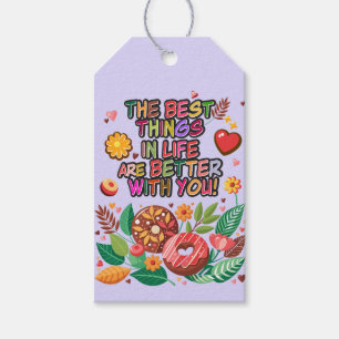 Classroom Valentijnsdag Donut Flower Personalisere Cadeaulabel