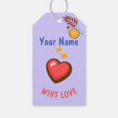Classroom Valentijnsdag Donut Flower Personalisere Cadeaulabel (Achterkant)