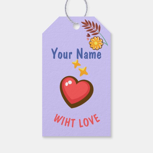 Classroom Valentijnsdag Donut Flower Personalisere Cadeaulabel (Achterkant)
