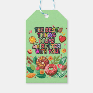 Classroom Valentijnsdag Donut Flower Personalisere Cadeaulabel