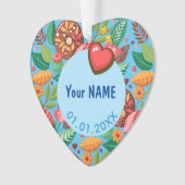 Classroom Valentijnsdag Donut Flower Personalisere Ornament (voorkant)