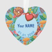 Classroom Valentijnsdag Donut Flower Personalisere Ornament (achterkant)