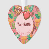 Classroom Valentijnsdag Donut Flower Personalisere Ornament (voorkant)