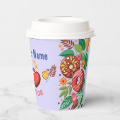Classroom Valentijnsdag Donut Flower Personalisere Papieren Bekers (Achterkant)