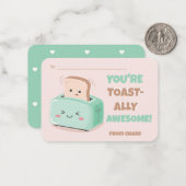 Classroom Valentijnsdag Geweldige Toast Kaart Notitiekaartje (Voorkant / Achterkant in situ)