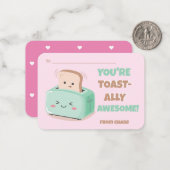 Classroom Valentijnsdag Geweldige Toast Kaart Notitiekaartje (Voorkant / Achterkant in situ)