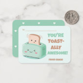 Classroom Valentijnsdag Geweldige Toast Kaart Notitiekaartje (Voorkant / Achterkant in situ)