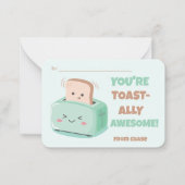 Classroom Valentijnsdag Geweldige Toast Kaart Notitiekaartje (Voorkant)