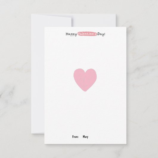 Classroom-Valentijnsdag Notitiekaartje (Achterkant)