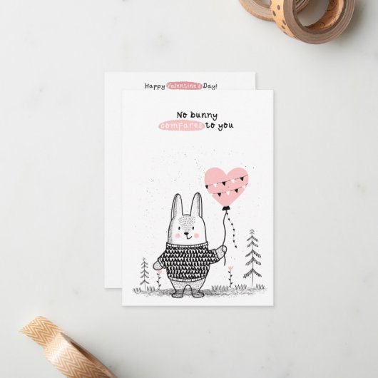 Classroom-Valentijnsdag Notitiekaartje (Voorkant / Achterkant in situ)