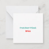 Classroom Valentijnsdag Penguin Heart Notitiekaartje (Achterkant)