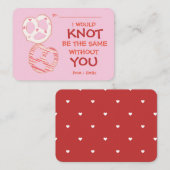 Classroom Valentijnsdag Pretzel Knots Note Kaart Notitiekaartje (Voorkant / Achterkant)