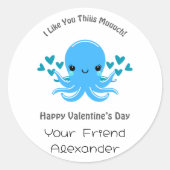 Classroom-Valentijnsdag Ronde Sticker (Voorkant)