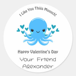 Classroom-Valentijnsdag Ronde Sticker